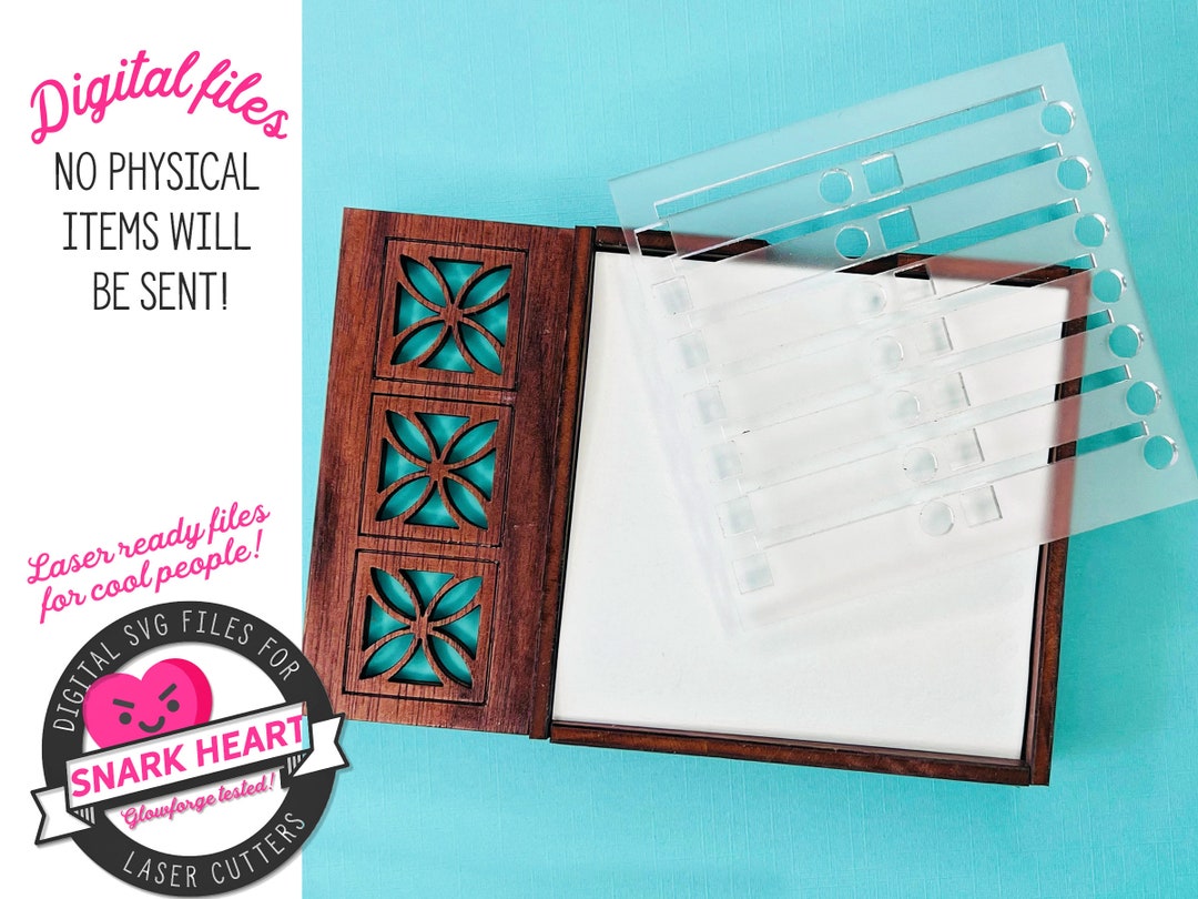 Sticky Note Holder Laser Cut File, Sticky Note Pad Holder Glowforge ...