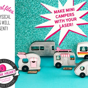Decoração SVG de camper, presentes de RV para casais, arquivos de corte Glowforge, arquivos svg para laser, miniatura para vitrine, Airstream SVG para laser