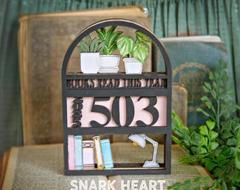 Books Read Tracker SVG file for Glowforge, Books Read  Counter,Mini Bookshelf, Book Lover Gift, Bookshelf Decor, Gift for Readers,librarian