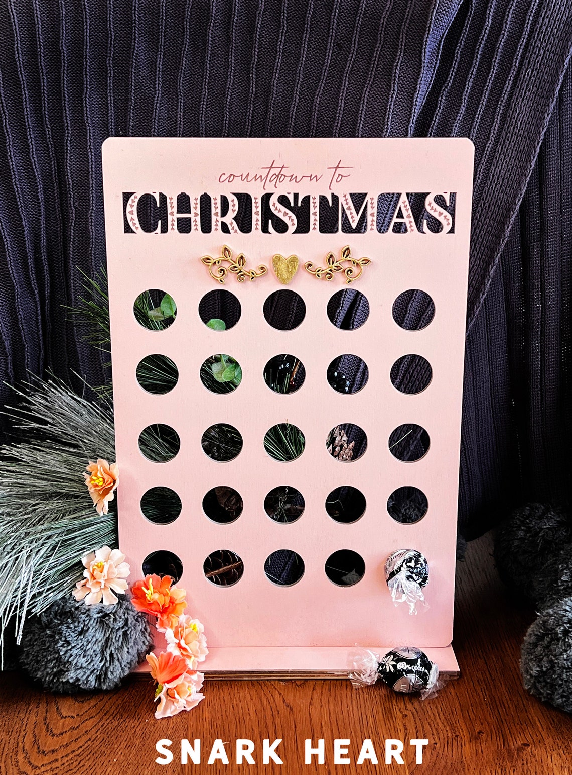 Chocolate Advent Calendar 2022 Modern Farmhouse Christmas Etsy