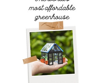 Gewächshaus Miniatur Modell svg für Laser, Geschenk für Gärtner- Snark Heart June Drop