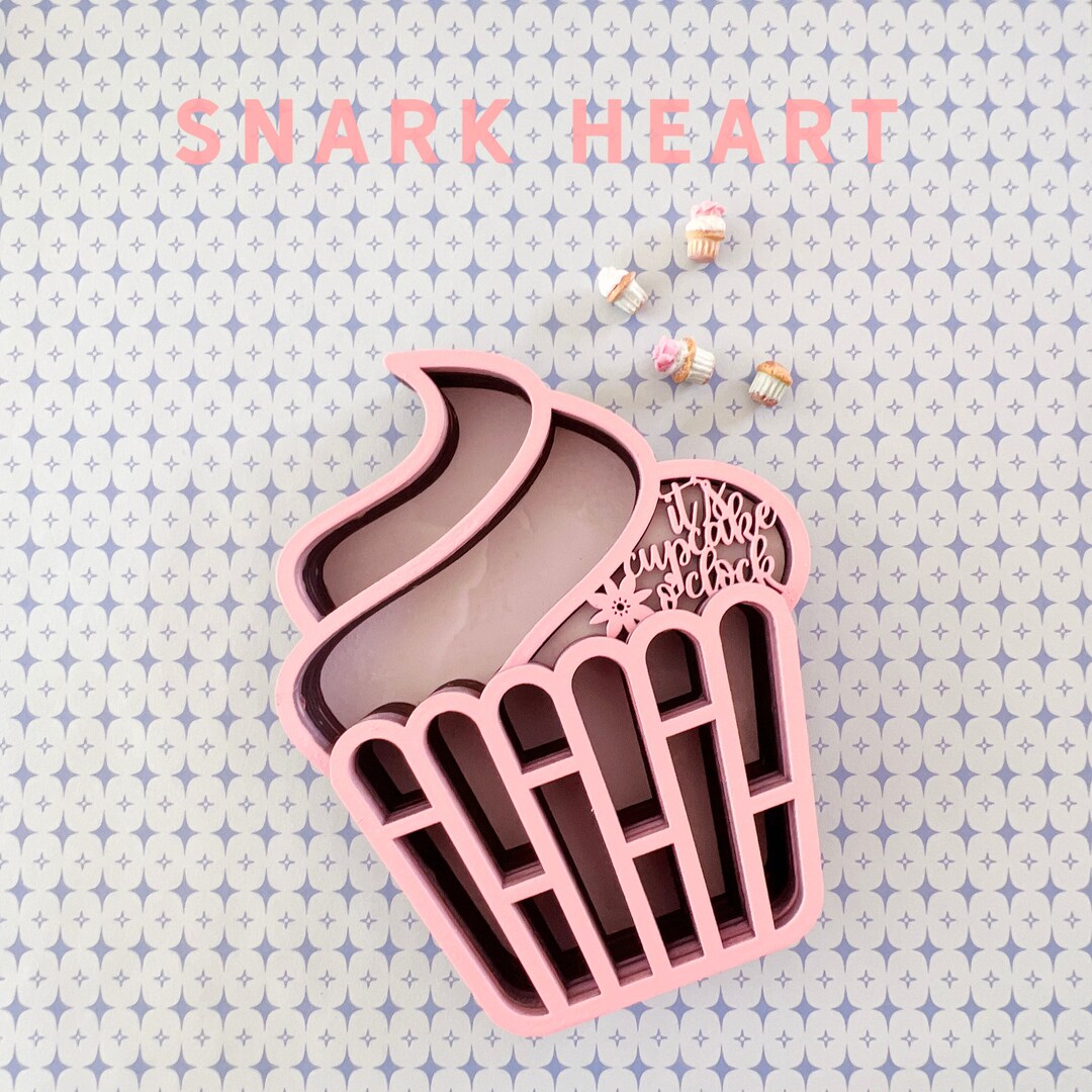 Cupcake Mini Bookshelf Svg File for 3d Laser Cutter, Best