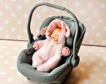 baby car seat STL file for 3d printing, infant seat for My Mini Baby, 1:6 scale baby doll car seat file for Bambu 3d printer, digital file