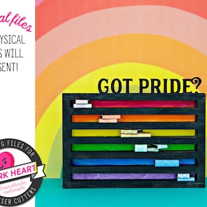 8 Pride Flaggen Bundle Mini Bücherregal für 2023, lesbisch svg geschnitten Datei für Glowforge Laser, Gay Hochzeitsgeschenk, LGBTQ, 11 Sätze!