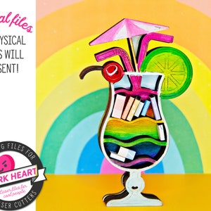 Gay Pride Regenbogen Cocktail Bücherregal für Glowforge Laser, SVG-Datei für Gay Hochzeitsgeschenk, bestes Geschenk für lesbisches Paar Einweihungsparty