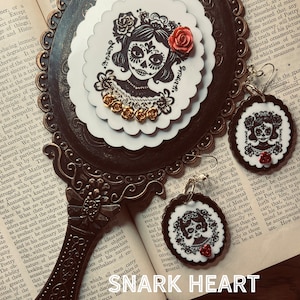 Day of the Deadsvg geschnitten Datei zum Laserschneiden, Zuckerschädel Ohrring Bundle für Glowforge, Dia de los Muertos Laser geschnittene Datei Scrap Buster Datei