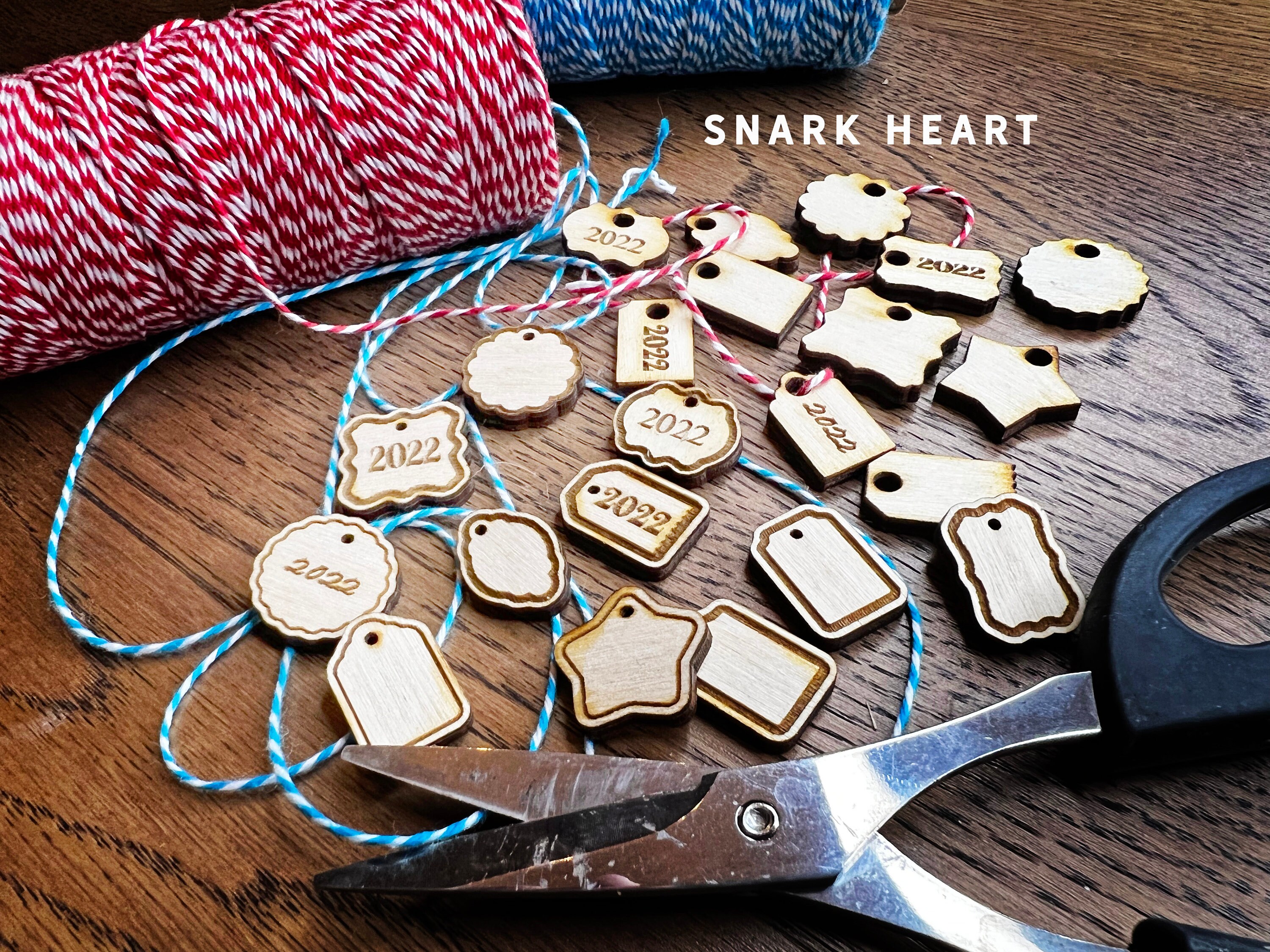 Ornament Date Tags, Ornament Date Set, Laser Ready Files for Glowforge ...