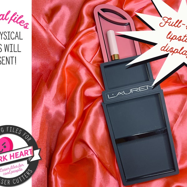 large size lipstick holder, lipstick storage shelf svg for laser, fancy lip gloss tube decoration for wall, makeup organizer for vanity