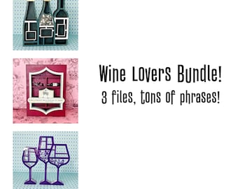 Wine lovers bundle miniature bookshelf- 3 designs- Snark Heart June Drop