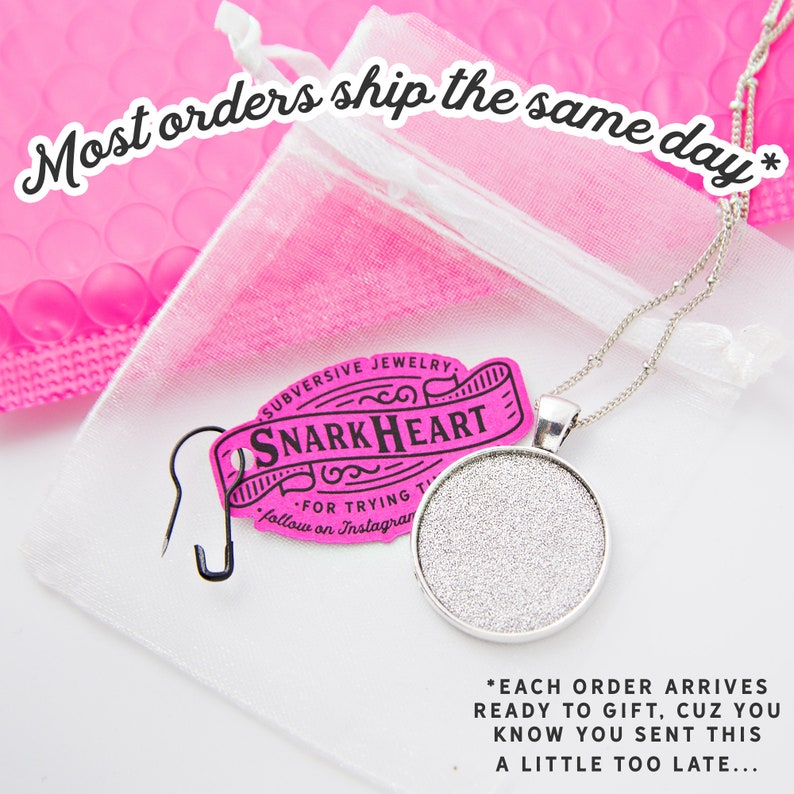unique birthday gift snarky girls Mermaid Necklace make waves redhead siren oval brass charm