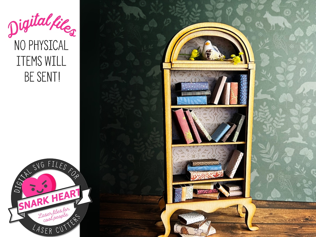Book Nook Laser Cut File, Aesthetic Bookshelf Decor, Book Gifts for