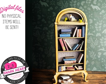 book nook laser cut file, aesthetic bookshelf decor, book gifts for book lovers, booktok shelf decor, cottagecore svg file, crafts for adult