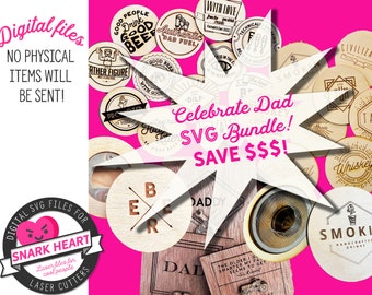 BUNDLE best handmade gift for Father's Day, SVG files for Glowforge, fathers day gift from wife, Father's Day SVG for grandpa, Step Dad gift