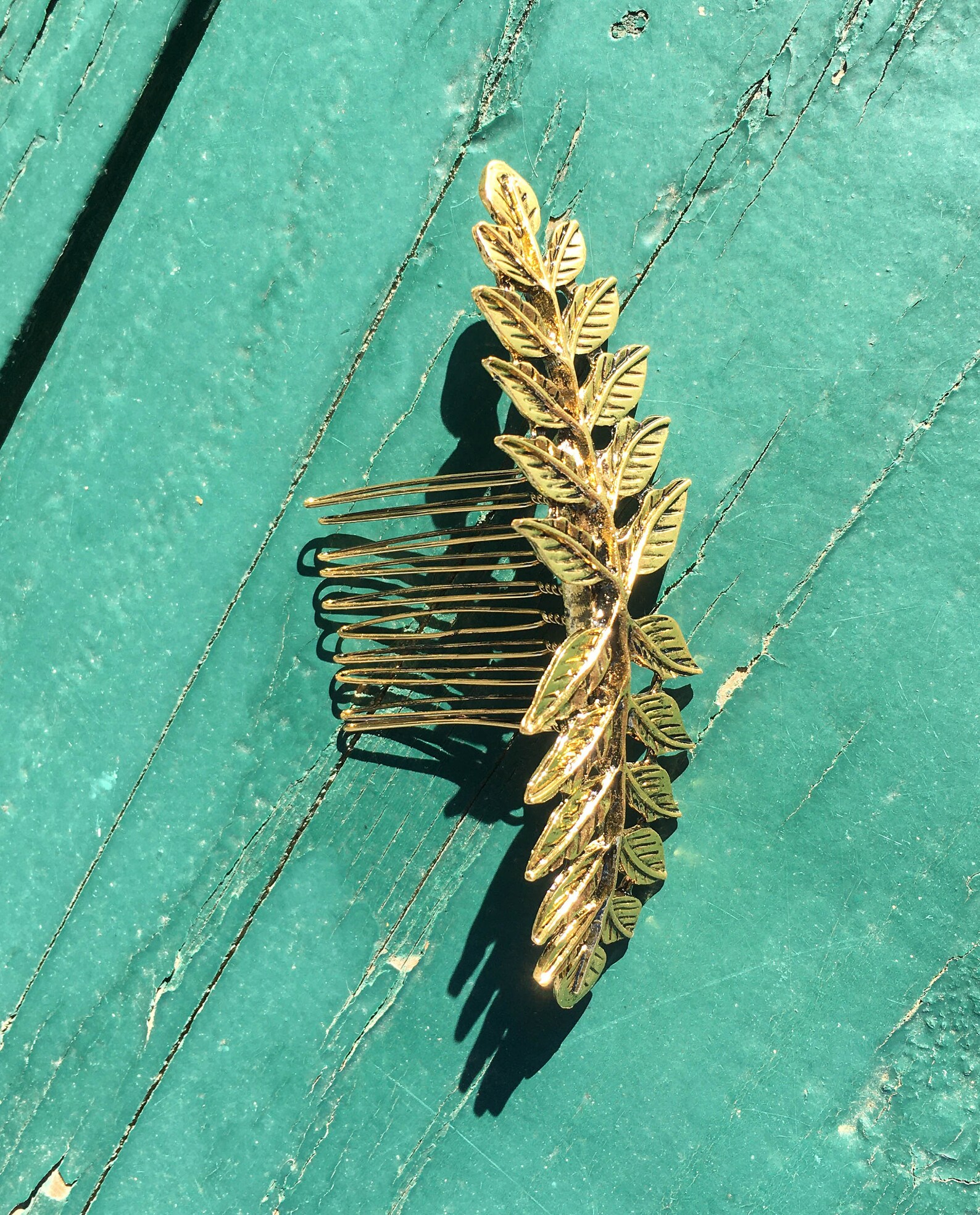 Decorative Gold Metal Hair Comb / Bun Comb / Hair Decoration Etsy