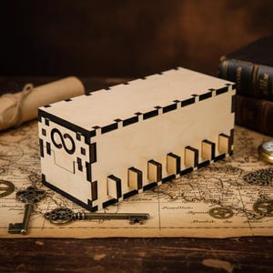 Cygnus Holz Puzzle Box: Verstecktes Fach, IQ Logik, 3D Schreibtisch Puzzle