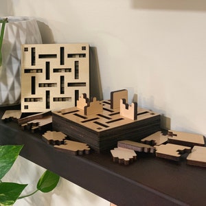 Arcanum | Original Wooden Brain Teaser | Smart Gift for Adults and Kids | Desk Puzzle | IQ Logic 3D Puzzle