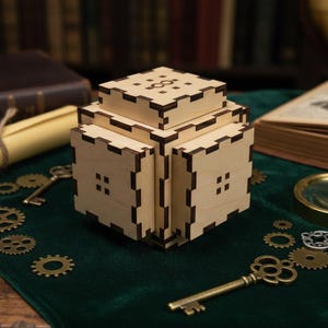 Nova Wooden Puzzle Box: Hidden Compartment, IQ Logic 3D Puzzle