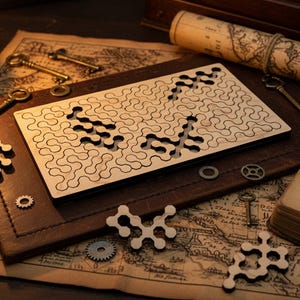 Rounded Fractal Wooden Puzzle | Smart Gift for Adults and Kids | Desk Puzzle | IQ Logic Puzzle