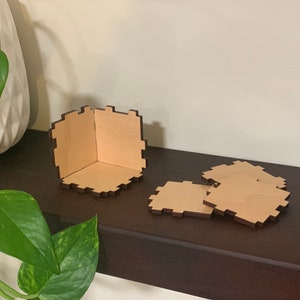 Vega Cube | Original Wooden Brain Teaser | Smart Gift for Adults and Kids | Desk Puzzle | IQ Logic 3D Puzzle