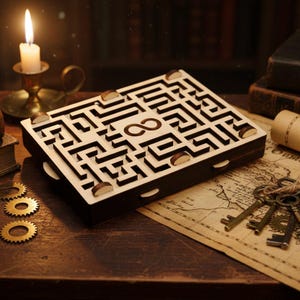 Daetilus Hidden Compartment Maze Puzzle Box