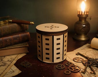 Pudełko z drewna klonowego: łamigłówka z ukrytym schowkiem Gravitas