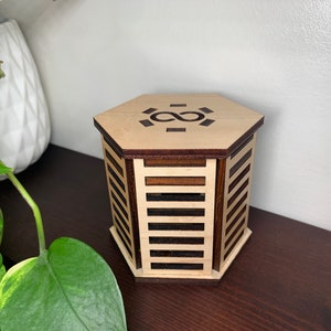 Silvaneo / Caja Puzzle de Madera Original / Compartimento Oculto / Regalo Inteligente para Adultos y Niños / Puzzle de Escritorio / IQ Logic 3D Puzzle