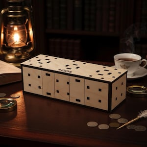 Altair Wooden Puzzle Box: 27-Step Hidden Compartment Brain Teaser