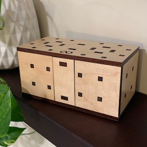 24 Step Orion | Original Wooden Puzzle Box | Hidden Compartment | Smart Gift for Adults and Kids | Desk Puzzle | IQ Logic 3D Puzzle