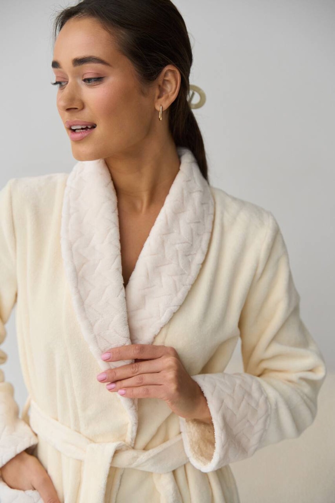 Soft Terry Plush Warm Woman's Bathrobe / Fleece Etsy