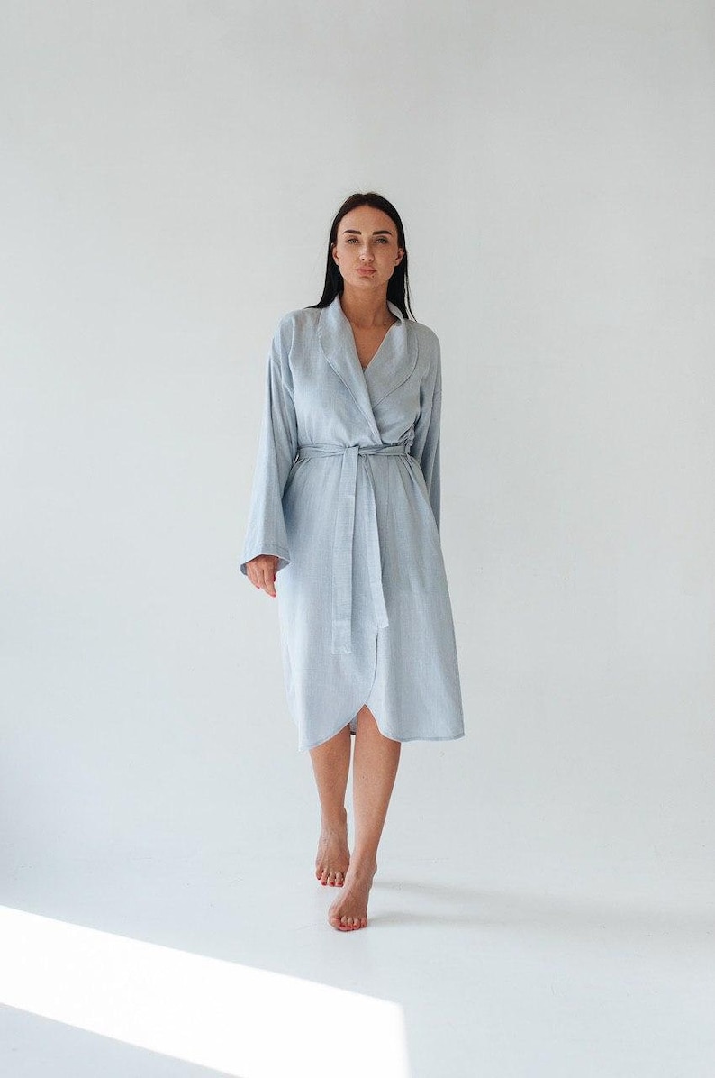 Natural Linen Woman's Bathrobe / Turkish Bathrobe/ Home Etsy Australia
