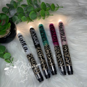 Personalized Medical Light Pen, Glitter Light Pen, Nurses Light Pen, Drs Light Pen, Glitter Medical Pen, Glitter Cheetah Light Pen