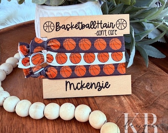 Basketball Hair Tie Holder, Basketball Hair, Hair Tie Holder, Custom Engraved Gift, Sports Team Gifts, Girls Hair Ties