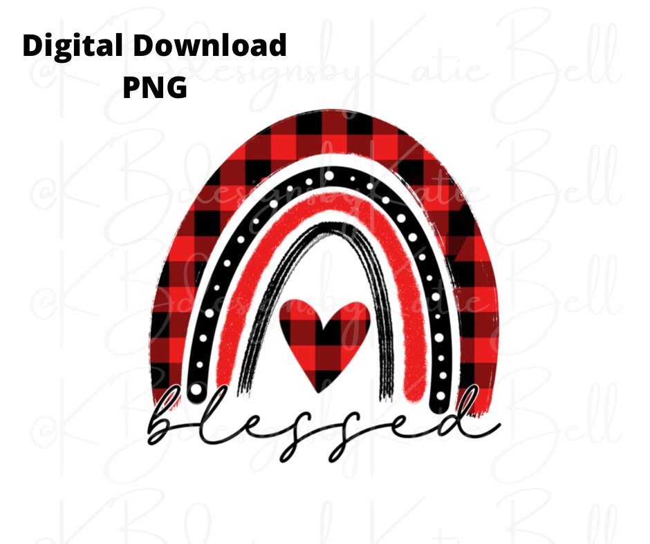 Buffalo plaid PNG, download digitale, download sublimazione, plaid arcobaleno, png benedetto, immagine arcobaleno benedetto, plaid benedetto, rosso e nero