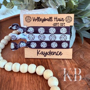 Volleyball Hair Tie Holder, Volleyball Hair, Hair Tie Holder, Custom Engraved Gift, Sports Team Gifts, Girls Hair Ties