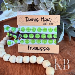 Tennis Hair Tie Holder, Tennis Hair, Hair Tie Holder, Custom Engraved Gift, Sports Team Gifts, Girls Hair Ties