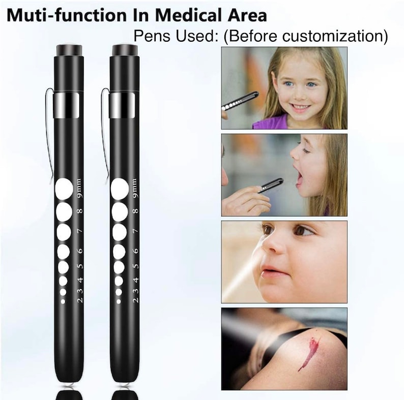 Personalized Medical Light Pen Glitter Light Pen Nurses Etsy