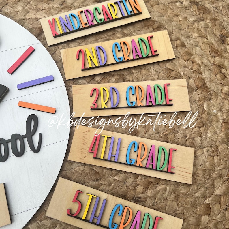 Personalized First Day of School Interchangeable Name Sign, Last Day of School Sign, 100th Day of School Sign, Picture Prop, K-12 Grades bild 3