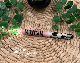 Personalized Medical Light Pen, Cow Print Glitter Light Pen, Nurses Light Pen, Drs Light Pen, Glitter Medical Pen, Glitter Cow Light Pen