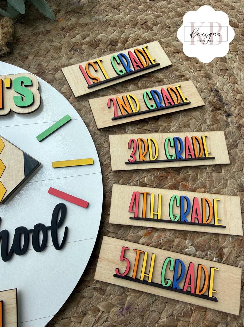 Personalized First Day of School Interchangeable Name Sign, Last Day of School Sign, 100th Day of School Sign, Picture Prop, K-12 Grades bild 10