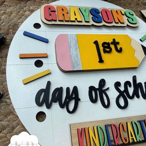 Personalized First Day of School Interchangeable Name Sign, Last Day of School Sign, 100th Day of School Sign, Picture Prop, K-12 Grades bild 9