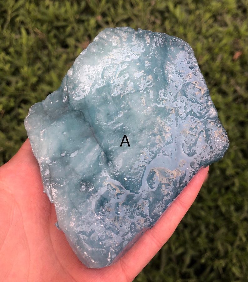 Gorgeous 4\u201d and 2.5\u201d long raw aquamarine chunks and 4 oz. top quality 7 oz