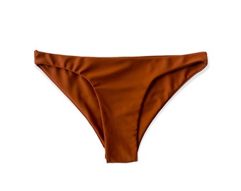 Copper Orange Low Rise Medium Coverage Bikini Bottoms