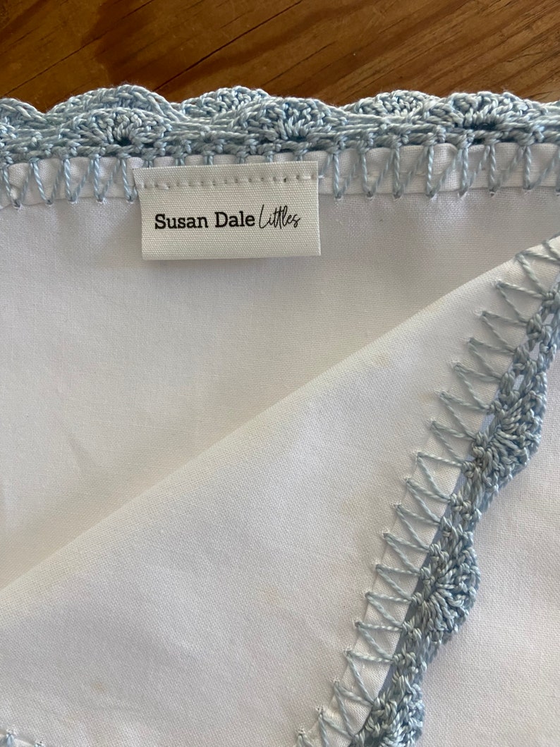 Custom Littles Lightweight Cotton Baby Blankets With Handcrocheted Edging Etsy