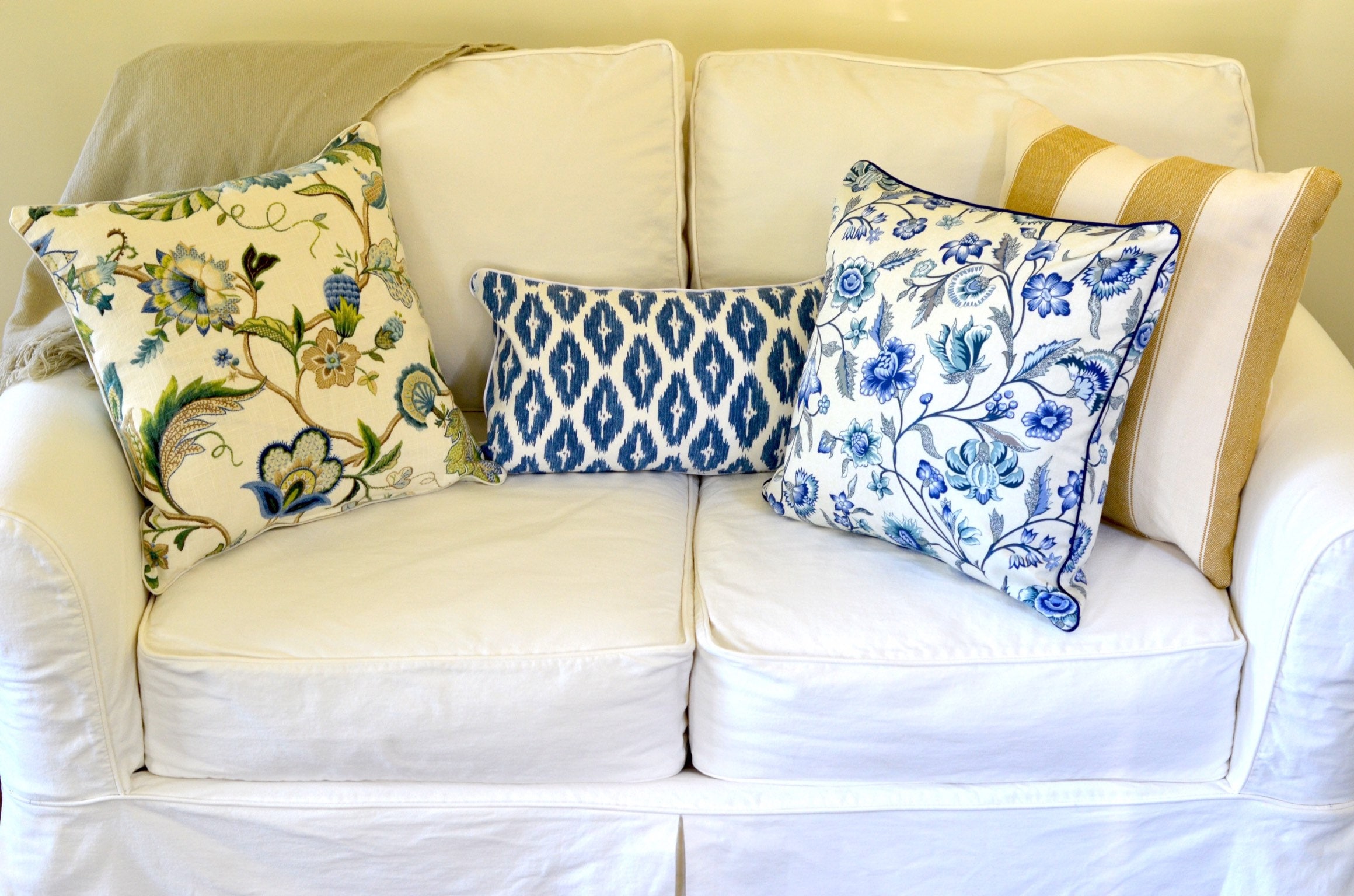 20x20 Throw Pillow Covers Double Sided Zipped Etsy