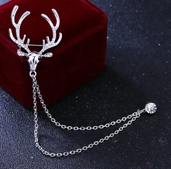 Women's Brooches Pins, Deer Brooch Pin Pearl Brooch Pins Fashionable Deer  Elk Head Clothes Suit Decoration Brooch Gift Accessory Womens Brooches and
