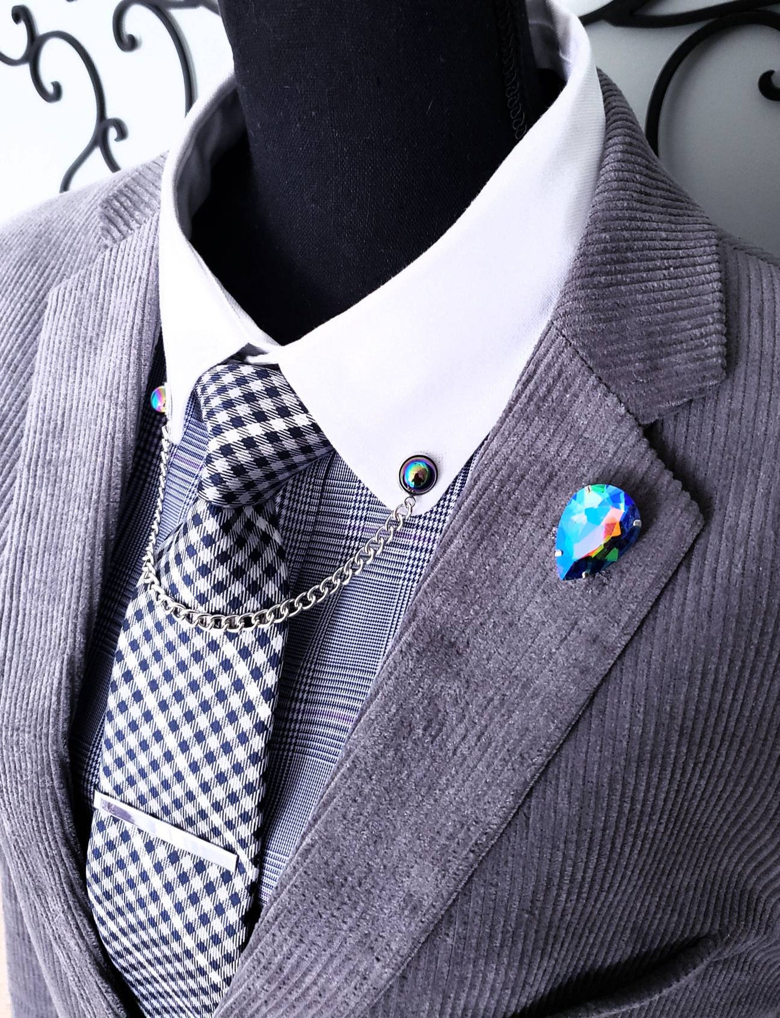 Collar Pins Collar Chain Pearl Shirt Clip Lapel Pin Etsy