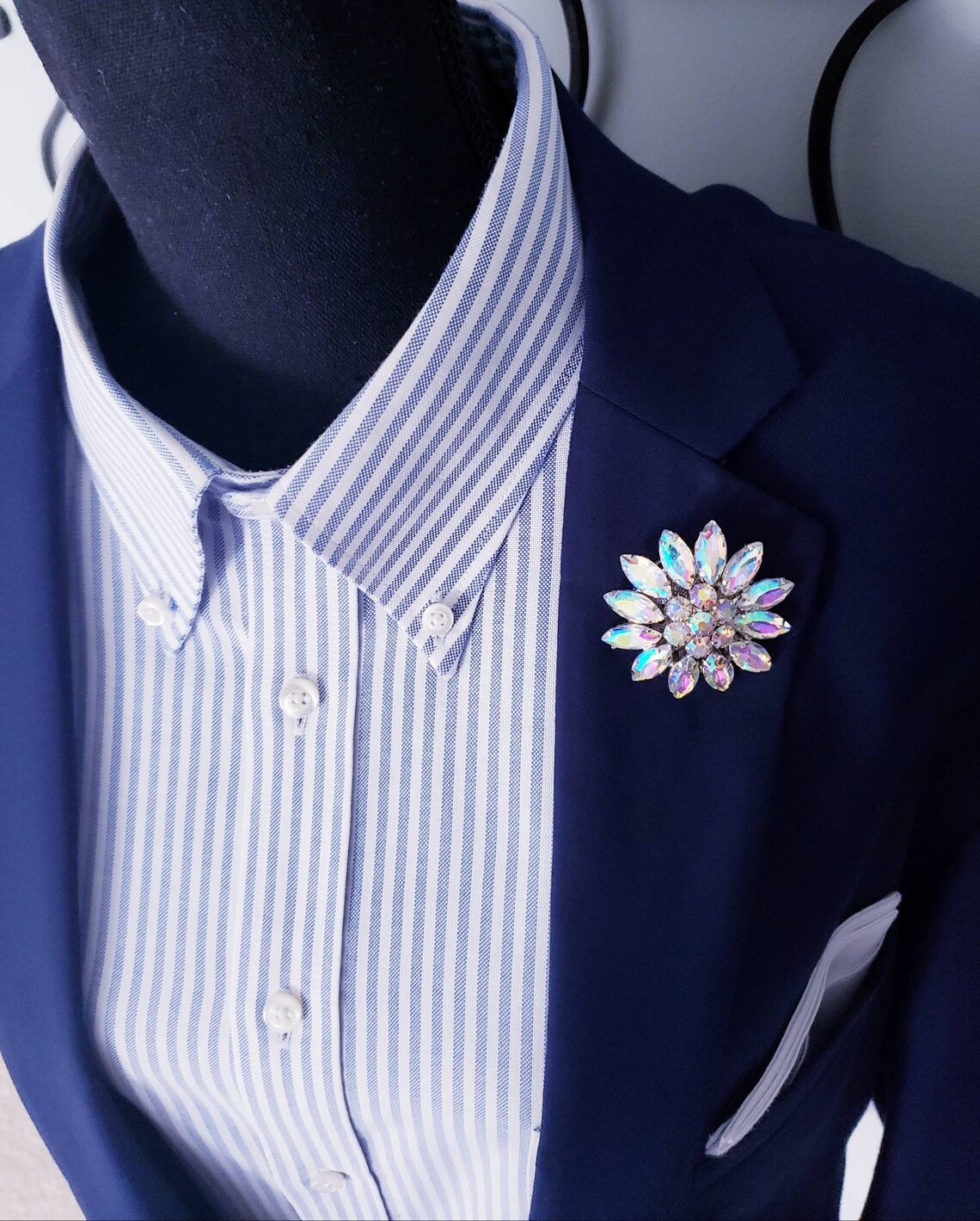 Crystal Lapel Pins Crystal Brooch Pins Suit Tuxedo Etsy