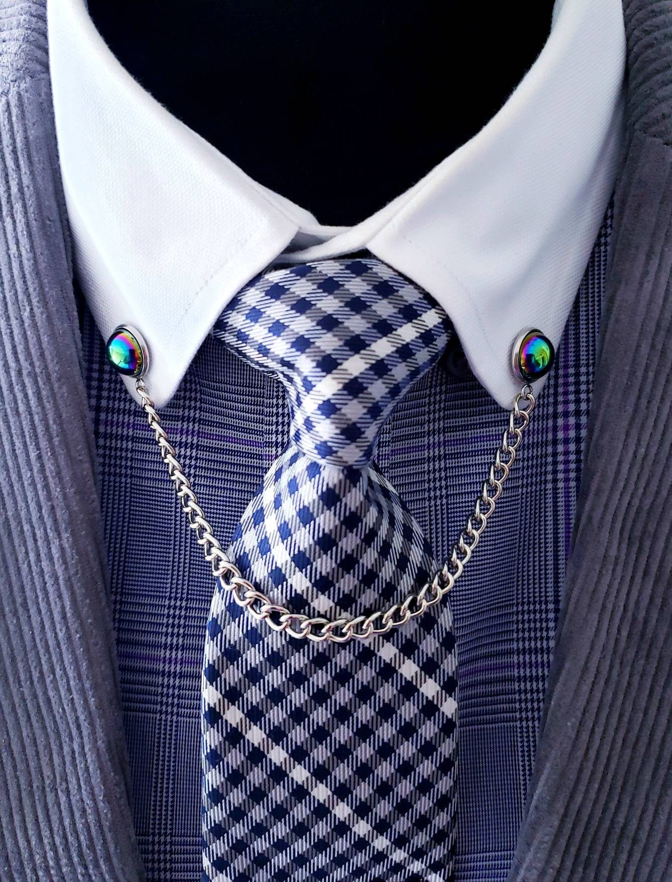 Collar Pins Collar Chain Pearl Shirt Clip Lapel Pin Etsy