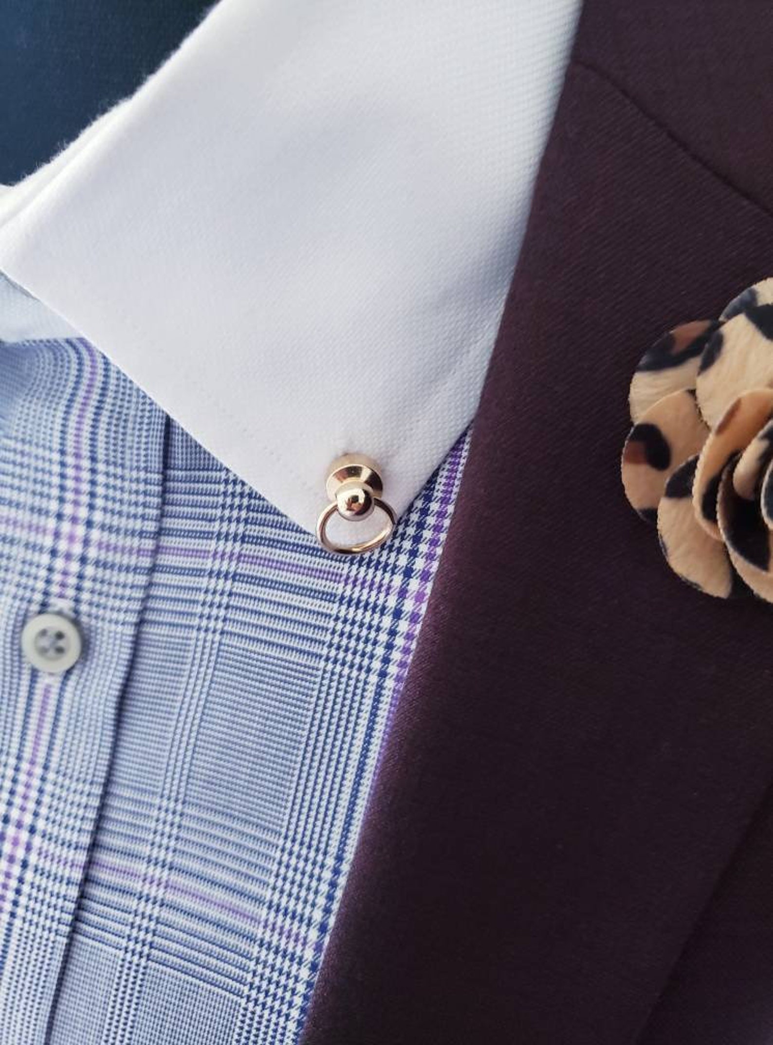 Collar Pins Shirt Clip Lapel Pin Brooch Accessory Etsy