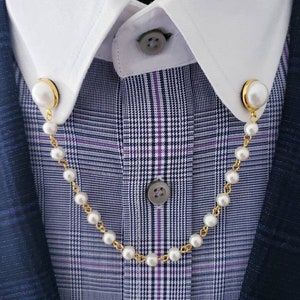Collar Pins Collar Chain Shirt Clip Lapel Pin Retro - Etsy